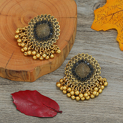 Серьги-люстры из сплава с цветком&nbsp;GG9850-3