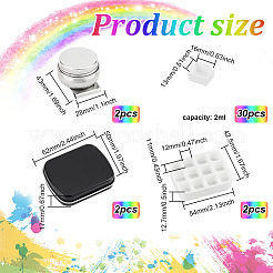 2 набор железных баночек для хранения акварельных красок и лака для ногтей&nbsp;MRMJ-BC0003-46