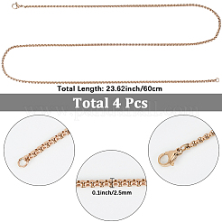 4 шт. цепочки-коробки из нержавеющей стали 304&nbsp;NJEW-SC0001-35RG