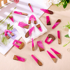 20шт 10 стиля подвески из смолы и дерева&nbsp;WOOD-TA0002-67B