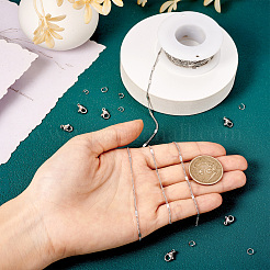 Набор для изготовления браслетов из ожерелий и цепочек Фигаро из нержавеющей стали 304 своими руками&nbsp;DIY-TA0009-99