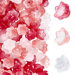 150 шт. 3-цветные прозрачные двухцветные стеклянные бусины&nbsp;GLAA-LT0001-04A