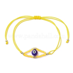 Регулируемые браслеты из нейлонового шнура с плетеными бусинами&nbsp;BJEW-MZ00161-02