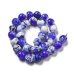 Граненые бусины из натурального огненного агата с треском&nbsp;G-F447-12mm-G