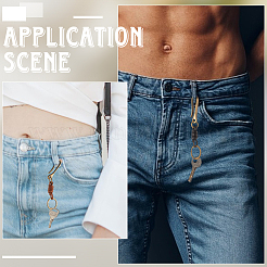 2 шт. 2-цветный сплав U-образный брелок для ремня&nbsp;KEYC-SC0001-65