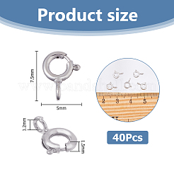 40 шт. латунные пружинные кольцевые застежки&nbsp;KK-HS0001-21P