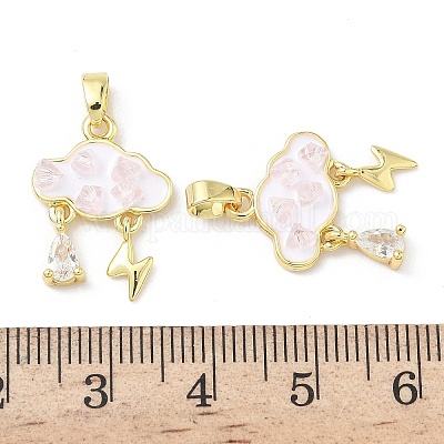 Латунь эмаль подвески&nbsp;KK-Z134-12G-02-1