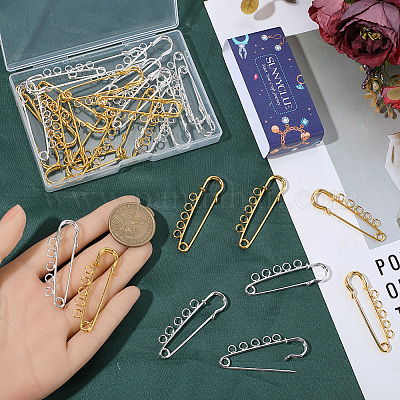 30 шт. 2 стиля железной фурнитуры для броши&nbsp;FIND-SC0020-14-1