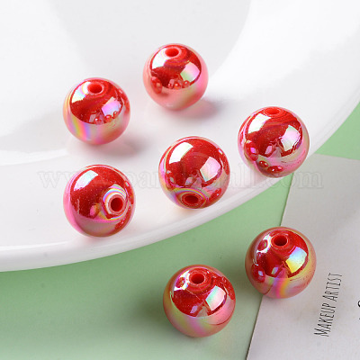 Непрозрачные акриловые бусины MACR-S370-D16mm-A14-1