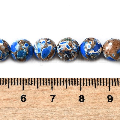 Нити окрашенных бусин из натурального магнезита&nbsp;G-L617-D01-8mm-02-1