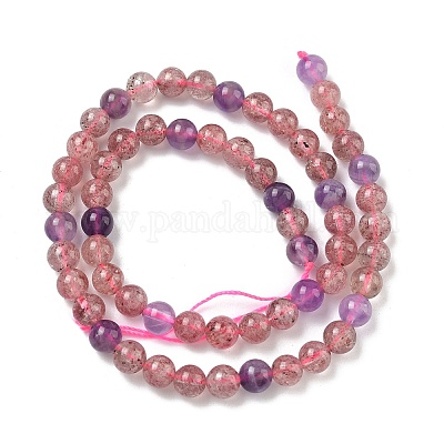 Бусы из натурального ауралита&nbsp;G-Z139-A01-6mm-1