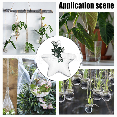 Стеклянные подвесные гидропонные вазы&nbsp;AJEW-WH0752-086B-1