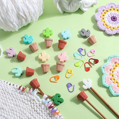 60 шт. пластиковый держатель для маркеров петель для вязания крючком&nbsp;TOOL-SC0001-65-1