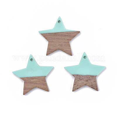 Подвески из смолы и ореха&nbsp;RESI-T023-23C-1