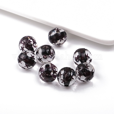 Прозрачные акриловые бусины&nbsp;PW-WG13D30-09-1