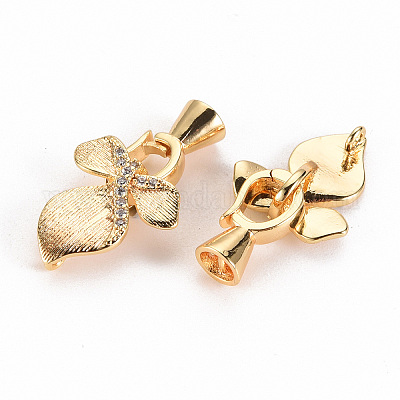 Латунные микропейв прозрачные кубические циркониевые подвески залог KK-S356-305-NF-1