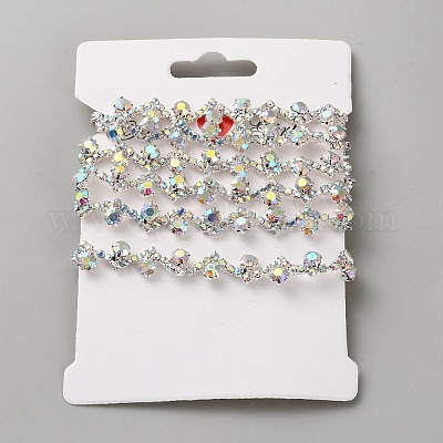 Стеклянные цепочки со стразами&nbsp;DIY-WH0683-18C-1