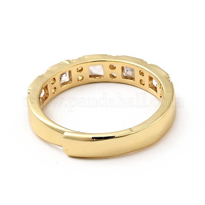 Прямоугольное регулируемое кольцо из прозрачного кубического циркония RJEW-I087-03G-1