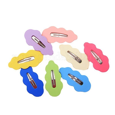 Милые кремовые заколки для волос в форме листа из сплава&nbsp;OHAR-PW0003-094-1