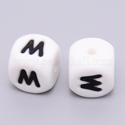 Силиконовые бусины&nbsp;SIL-WH0002-25B-W-1