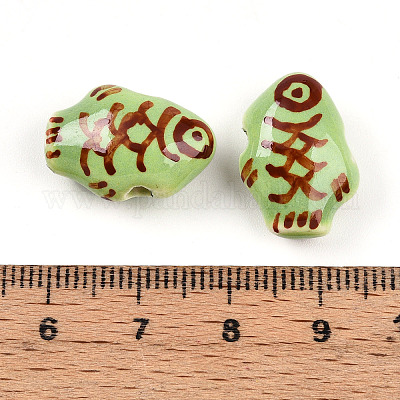 Фарфоровые бусины ручной работы&nbsp;PORC-N009-07A-1