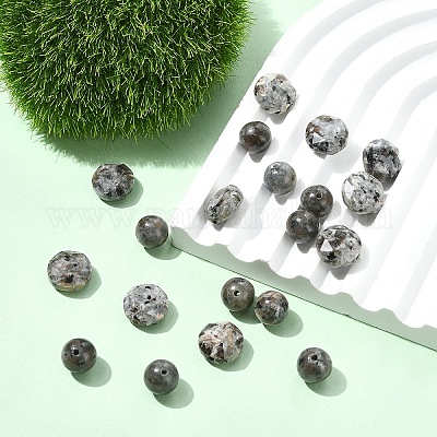 20 шт. 2 вида бусин из натурального флуоресцентного сиенита (светятся в УФ-свете)&nbsp;G-YW0002-81-1