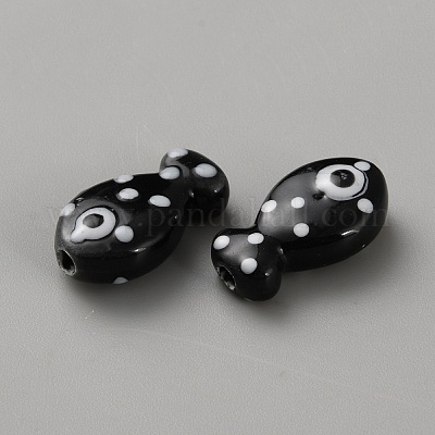 Фарфоровые бусины ручной работы&nbsp;PORC-WH20001-02E-1