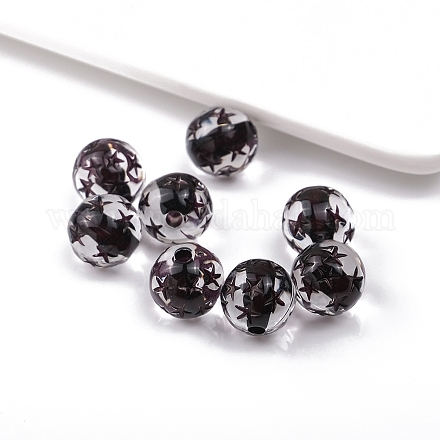 Прозрачные акриловые бусины&nbsp;PW-WG13D30-09-1