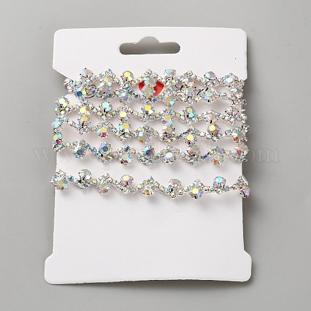 Стеклянные цепочки со стразами&nbsp;DIY-WH0683-18C-1