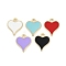 Alloy Enamel Charms, Heart Charm, Golden, 14x12.5x2mm, Hole: 1.6mm