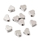 Brass Beads, Heart, Cadmium Free & Nickel Free & Lead Free, Real Platinum Plated, 6x7x3.5mm, Hole: 1.6mm