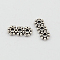 Tibetan Style Spacer Bars, Rectangle, Antique Silver, 12.5x5x2mm, Hole: 1.5mm