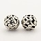 Alloy Filigree Beads, Filigree Ball, Round, Antique Silver, 10mm, Hole: 2mm