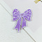 Printed Acrylic Pendants, Bowknot Charms, Light Yellow, 53x42x2mm, Hole: 2.8mm