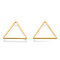 201 Stainless Steel Linking Rings, Triangle, Golden, 16x18.5x1mm, Inner Diameter: 13x13mm