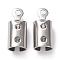 Non-Tarnish 304 Stainless Steel Cord Ends, End Caps, Stainless Steel Color, 5x10.5mm, Hole: 1.4mm, Inner Diameter: 4mm