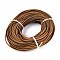 Flat Cowhide Leather Jewelry Cord, Jewelry DIY Making Material, Sienna, 5x2mm