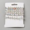 Glass Rhinestone Chains, with Brass Findings, Garland Strands For Wedding, with Card Paper, Silver, 9x4mm