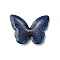 Epoxy Resin Cabochons, Butterfly, with Magnet & Glitter Powder, Dark Blue, 30x40x6mm