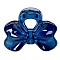 Plastic Bowknot Claw Hair Clips, Hair Accessories for Women Girls, Blue, 73x56x40mm