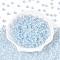 Inside Colours Transparent Glass Seed Beads, Rondelle, Light Steel Blue, 6x4mm, Hole: 2mm, about 2000pcs/450g