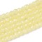 Imitation Jade Glass Beads Strands, Round, Faceted, Champagne Yellow, 2x2mm, Hole: 0.6~0.8mm, about 173~182pcs/strand, 13.58~14.37''(34.5~36.5cm)