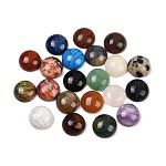 Кабошоны из камня, полукруглые / купольные, смешанный камень, 12x5 мм