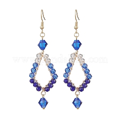 Болтающие серьги из стекла&nbsp;EJEW-JE06868-01