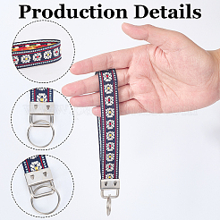 Брелок из железа с полиэстеровой окантовкой&nbsp;KEYC-WH20054-011B