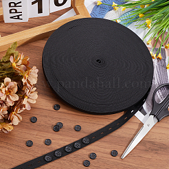 20 шт. пуговицы из смолы с 30-метровым плоским эластичным шнуром из полипропилена и поликоттона&nbsp;DIY-GF0009-64A