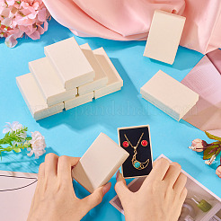 12 шт. картонные бумажные коробки для хранения ювелирных изделий с губкой&nbsp;CON-TA0001-33A