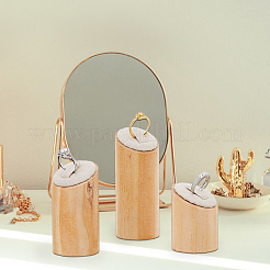 3 шт. 3 размера деревянные подставки для колец и ювелирных изделий&nbsp;RDIS-WH0011-36A-02