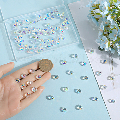 Прозрачные стеклянные бусины гальваническим пряди&nbsp;EGLA-SP0001-05B