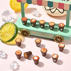 40 шт. смоляные кофейные модели украшений&nbsp;AJEW-CJ0001-74